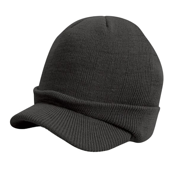 Result Winter Essentials Esco Army Knitted Hat One Size Charcoa Charcoal One Size