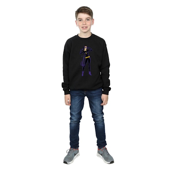 DC Comics Boys Catwoman Happy Pose Sweatshirt 5-6 år Svart Black 5-6 Years