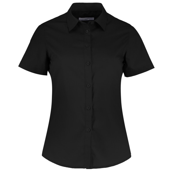 Kustom Kit Dam/Dam Kortärmad Poplin Shirt 10 Svart Black 10