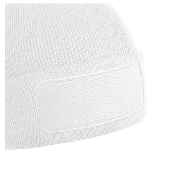Beechfield Unisex Vuxen Patch Beanie One Size Vit White One Size