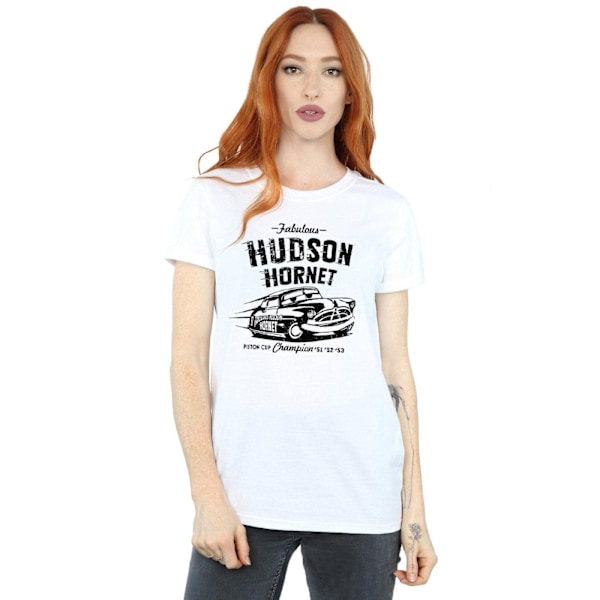 Cars Dam/Damer Hudson Hornet Bomull Boyfriend T-Shirt L Vit White L