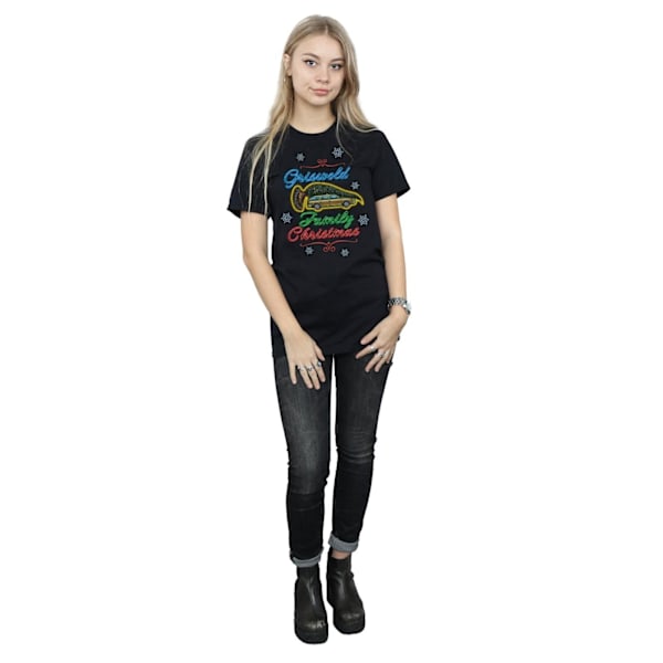 National Lampoon´s Christmas Vacation Dam/Damer Griswold Familj Jul Bomull Boyfriend T-Shirt 3XL Svart Black 3XL