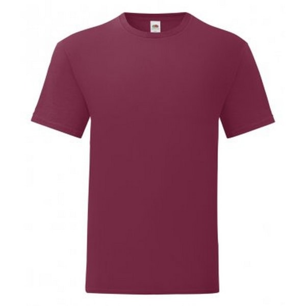 Fruit Of The Loom Iconic T-shirt för män (pack om 5) XL Burgundy Burgundy XL