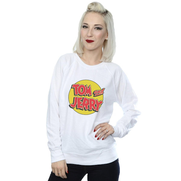 Tom And Jerry Dam/Damer Cirkellogotyp Sweatshirt XXL Vit White XXL