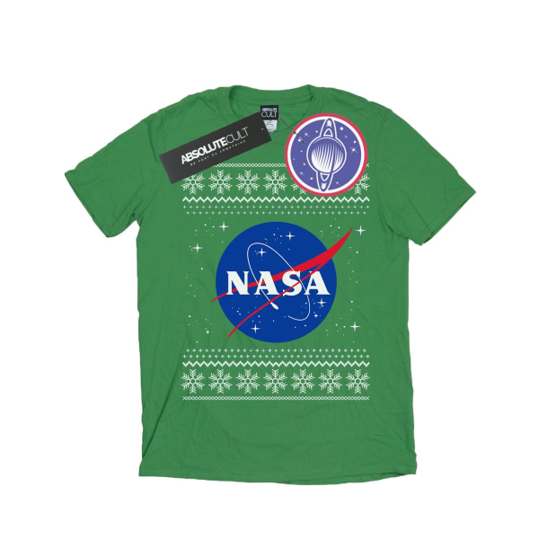 NASA Män Classic Fair Isle T-shirt XL Irish Green Irish Green XL