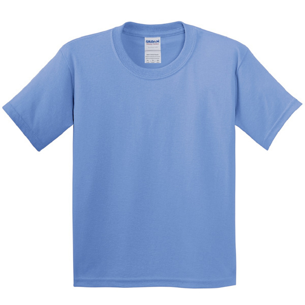 Gildan Youth Unisex Heavy Cotton T-Shirt L Carolina Blue Carolina Blue L