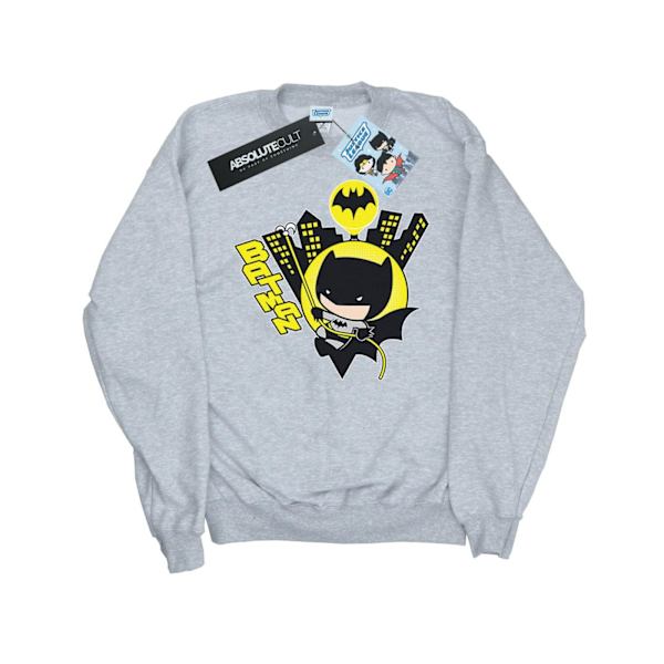DC Comics Girls Chibi Batman Swinging Sweatshirt 9-11 år Spo Sports Grey 9-11 Years