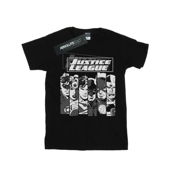 DC Comics Girls Justice League Stripes T-shirt i bomull 9-11 år Black 9-11 Years