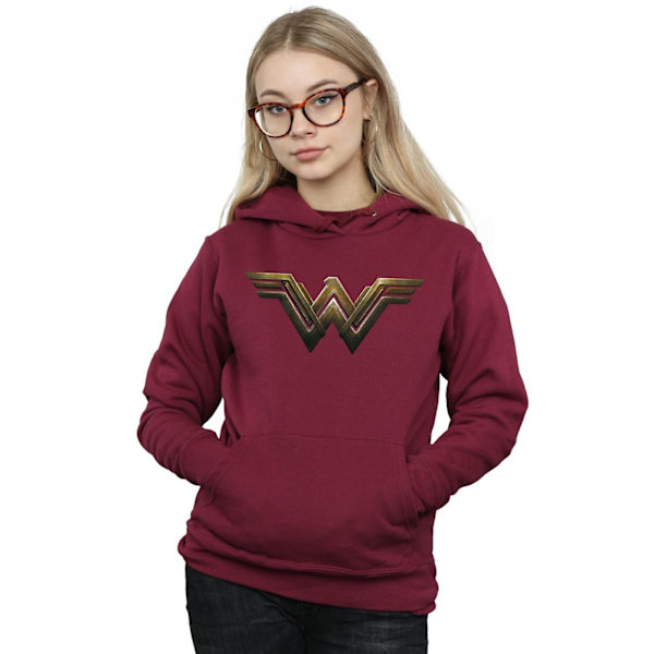 DC Comics Dam/Kvinnor Wonder Woman Logotyp Hoodie XL Bourgogne Burgundy XL