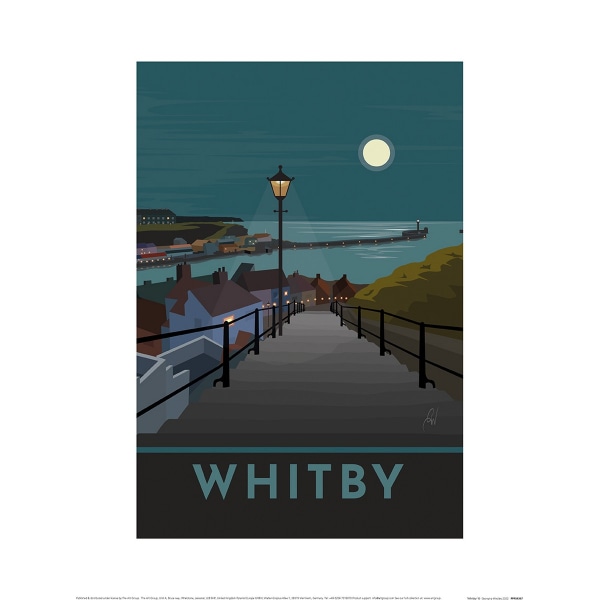 Georgina Westley Whitby Print 50cm x 40cm Blå/Grå/Grön Blue/Grey/Green 50cm x 40cm