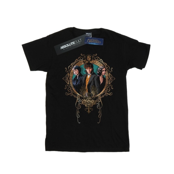 Fantastic Beasts Girls Tina, Newt And Leta T-shirt i bomull 12-13 Black 12-13 Years