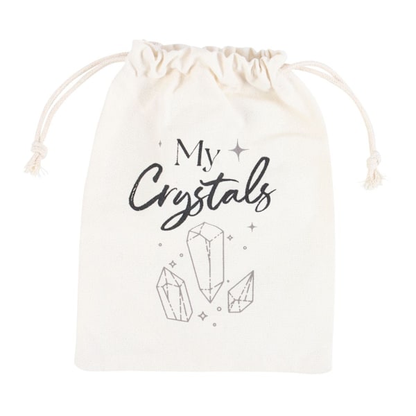 Something Different My Crystals Bomullspåse med dragsko En storlek White One Size