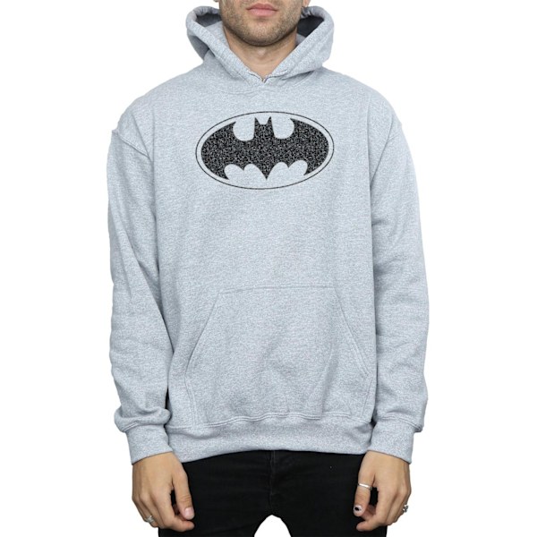 DC Comics Herr Batman One Colour Logo Hoodie 3XL Sports Grey Sports Grey 3XL