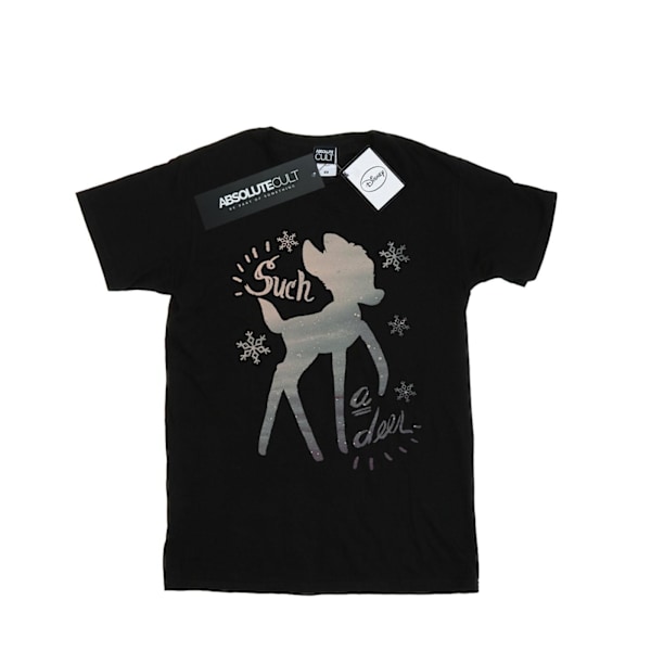 Disney Girls Bambi Vinterhjort Bomull T-shirt 12-13 År Svart Black 12-13 Years