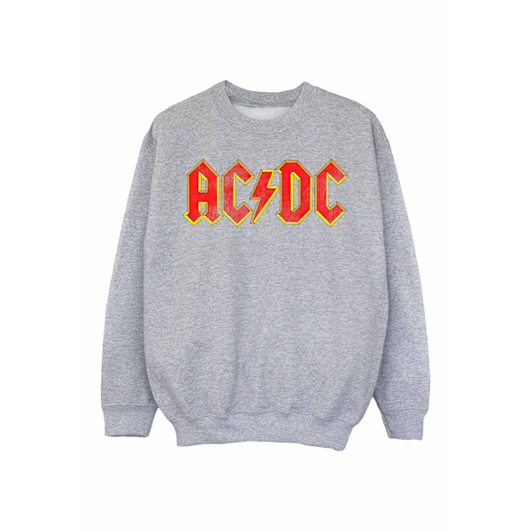 AC/DC Pojkar Sliten Logotyp Sweatshirt 5-6 År Sports Grey Sports Grey 5-6 Years