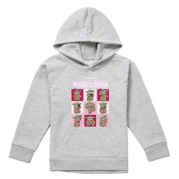 Star Wars The Mandalorian Barn/Barn Grogu Squares Heather Athletic 7-8 Years