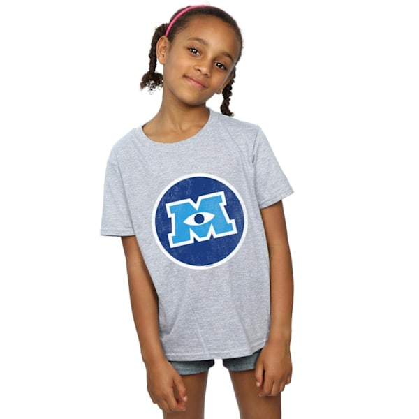 Disney Girls Monsters University Monster Emblem Bomull T-shirt Sports Grey 12-13 Years