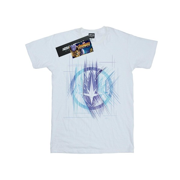 Marvel Mens Avengers Infinity War Guardian Lines T-Shirt M Vit White M