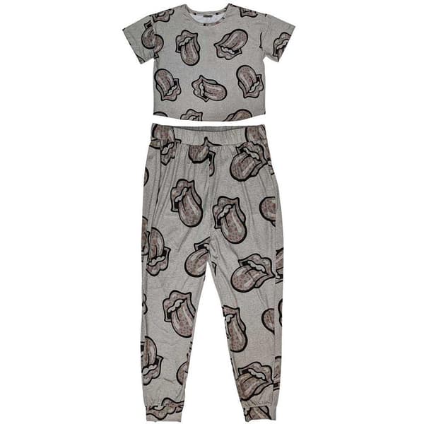 The Rolling Stones Dam/Dam Hjärtlogotyp Pyjamas Set M Grå Grey M