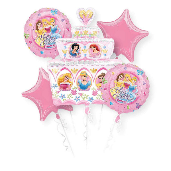 Disney Princess Födelsedagstårta Ballongbukett One Size Rosa/Whi Pink/White One Size