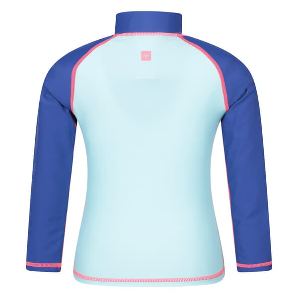 Mountain Warehouse Barn/Barn Långärmad Rash Top 9-10 år Pale Blue 9-10 Years