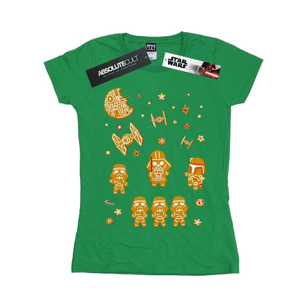 Star Wars Dam/Damer Gingerbread Empire Bomull T-shirt XL Ir Irish Green XL