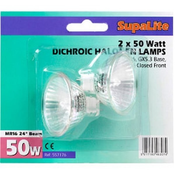SupaLite GX5.3 Halogenreflektorlampor (paket med 2) One Size Tra Transparent One Size