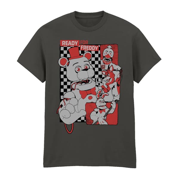 Five Nights At Freddys Unisex Vuxen Collage T-Shirt S Ljusgrå Light Graphite S