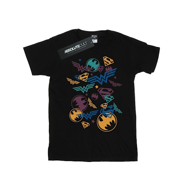 DC Comics Boys Justice League Flytande Ikoner T-shirt 5-6 år Black 5-6 Years