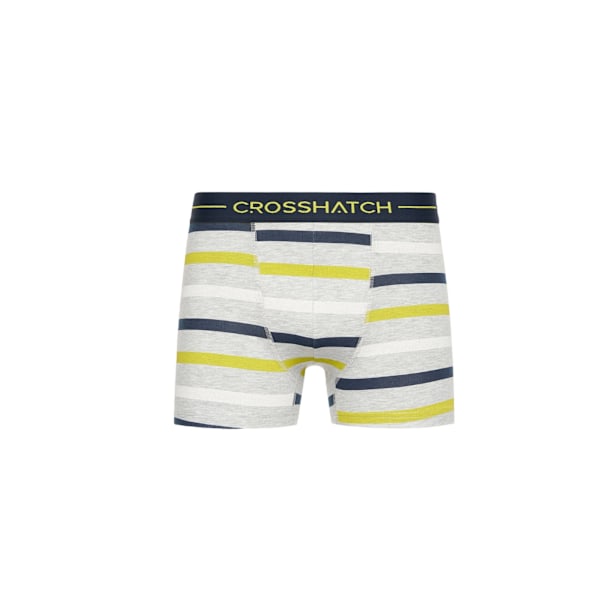 Crosshatch Herr Warbler Boxer Shorts (3-pack) S Gul/Grå/ Yellow/Grey/Navy S