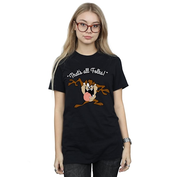 Looney Tunes Dam/Damer That´s All Folks Taz Bomull Pojkvän Black M