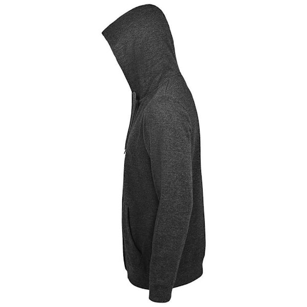 SOLS Herr Seven Full Zip Hooded Sweatshirt / Hoodie M Charcoal Charcoal Marl M