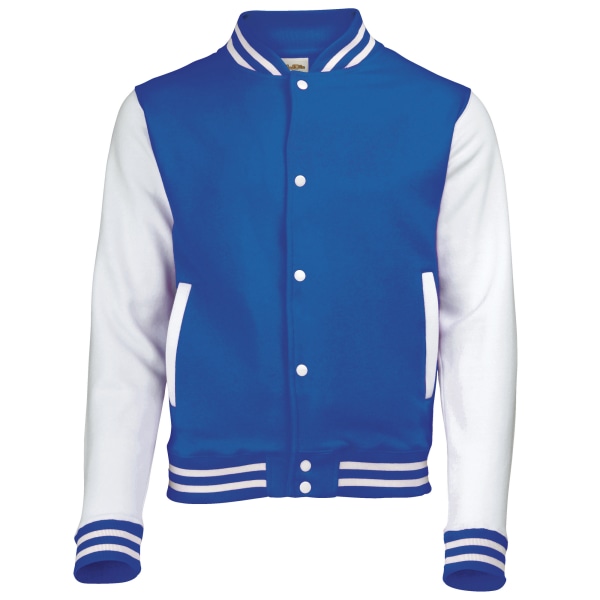 Awdis Kids Unisex Varsity Jacka / Skolkläder 7-8 Kungsblå/Wh Royal Blue/White 7-8