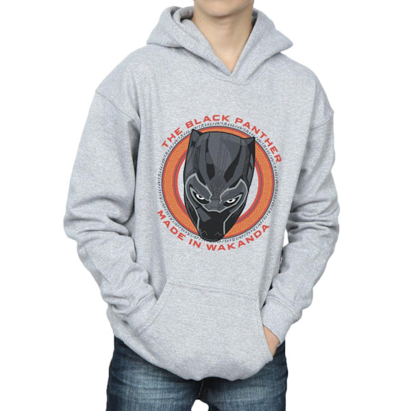 Marvel Boys Black Panther Made in Wakanda Röd Hoodie 7-8 År Sports Grey 7-8 Years