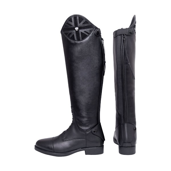 HyLAND Barn/Barn Suede Långa Ridstövlar 12 UK Barn Svart Black 12 UK Child