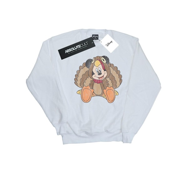 Disney Flickor Musse Pigg Thanksgiving Kalkon Kostym Tröja White 5-6 Years