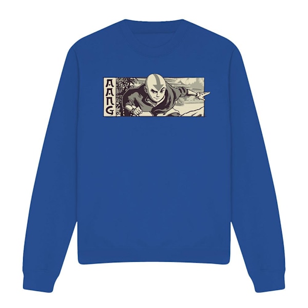 Avatar: The Last Airbender Unisex Vuxen Aang Illustrerade Mjukisbyxor Royal Blue M