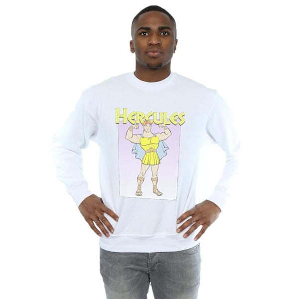 Disney Herr Hercules Muscles Sweatshirt M Vit White M