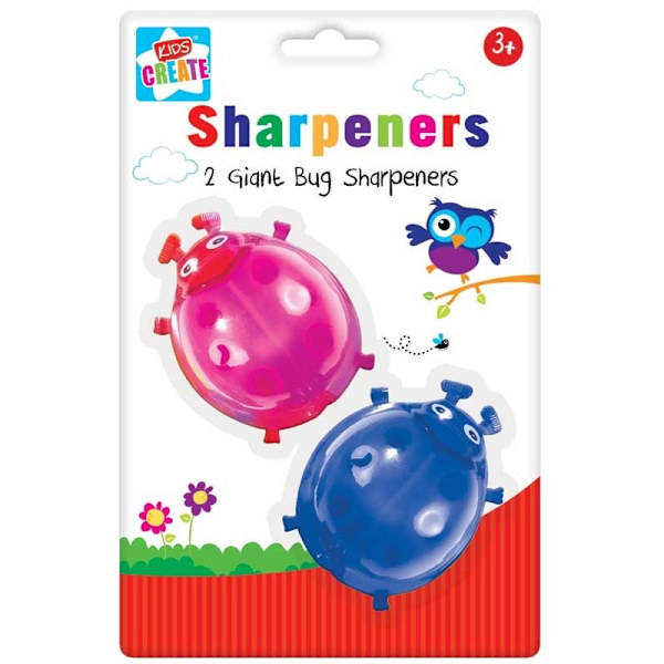 Kids Create Bug Vässare (2-pack) One Size Rosa/Blå Pink/Blue One Size