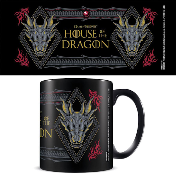 House Of The Dragon Prydnadsmugg Storlek En Svart Black One Size