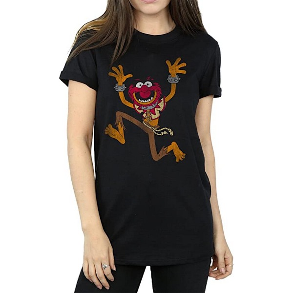 The Muppets Dam/Damer Classic Animal Bomull Boyfriend T-Shi Black 3XL