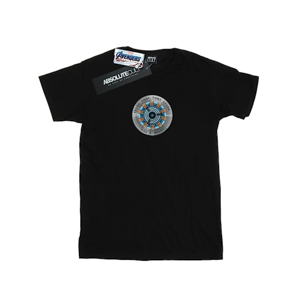 Marvel Pojkar Avengers Endgame Tony Stark Hjärta T-Shirt 7-8 År Black 7-8 Years