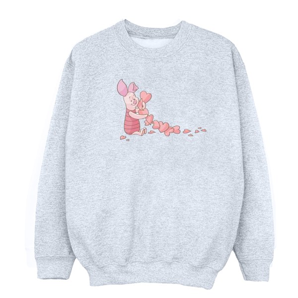Disney Dam/Damer Winnie The Pooh Piglet Chain Of Hearts Sweatshirt Sports Grey XL