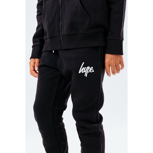 Hype Barn/Barn Script Joggingbyxor 7-8 År Svart Black 7-8 Years