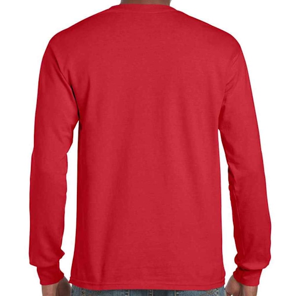 Gildan Unisex Adult Ultra Cotton Long-Sleeved T-Shirt XL Röd Red XL