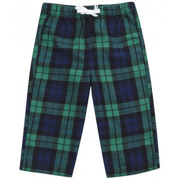 Larkwood Baby Tartan Lounge Pants 3-4 år Marinblå/Grön Navy/Green 3-4 Years