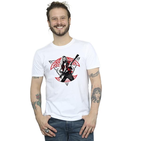Marvel Herr Thor Love And Thunder Solo Gitarr T-Shirt 3XL Vit White 3XL