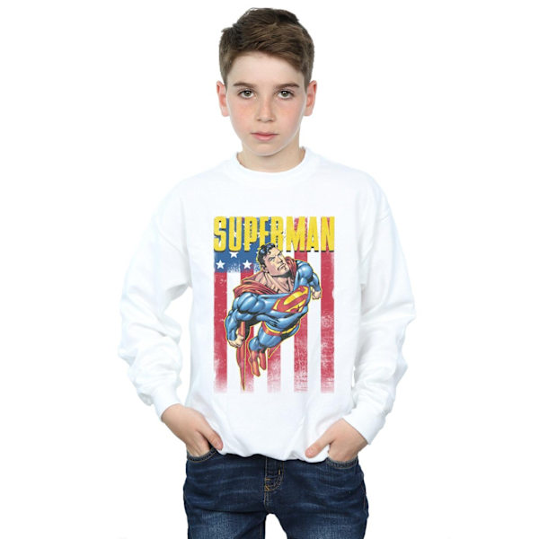 DC Comics Pojkar Superman Flight Sweatshirt 5-6 År Vit White 5-6 Years