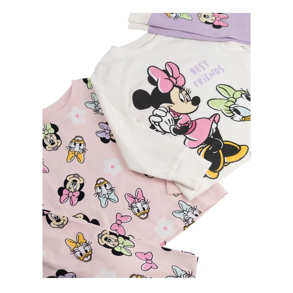 Disney Flickor Minnie Mouse Kortärmad Lång Pyjamas Set (Förpackning Multicoloured 5-6 Years