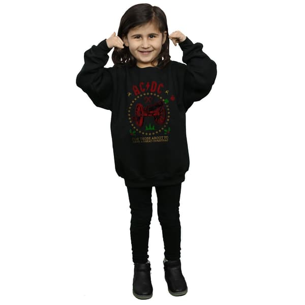 AC/DC Flicktröja Christmas For Those 5-6 år Svart Black 5-6 Years
